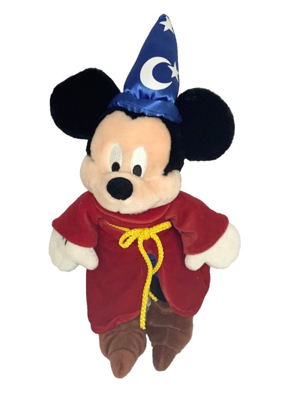 Disney Sorcerer Mickey Plush Fantasia 13.5" Wizard Hat Disneyland Excellent